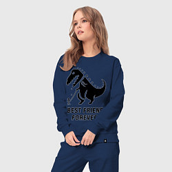 Костюм хлопковый женский Godzilla best friend, цвет: тёмно-синий — фото 2