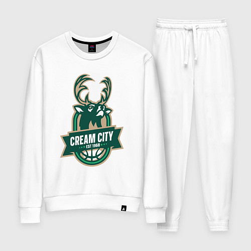 Женский костюм Milwaukee Bucks cream city / Белый – фото 1