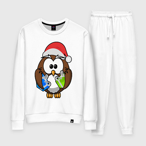 Женский костюм Сова Клаус / Белый – фото 1