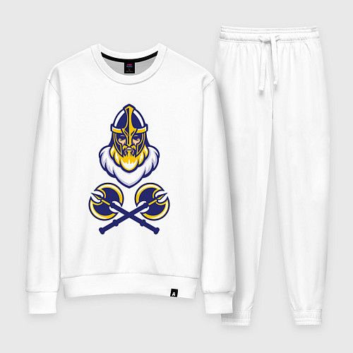 Женский костюм Викинг и секиры / Белый – фото 1