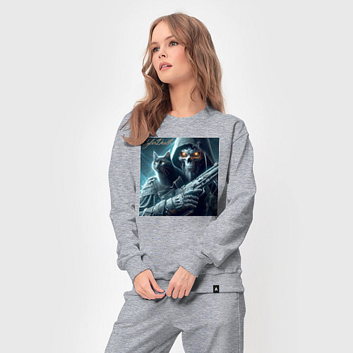 Женский костюм Cyber death - ai art fantasy / Меланж – фото 3