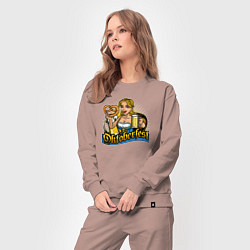 Костюм хлопковый женский Oktoberfest girl, цвет: пыльно-розовый — фото 2