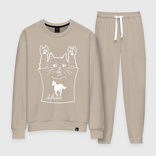 Женский костюм Deftones - cat rock / Миндальный – фото 1