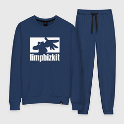 Костюм хлопковый женский Limp Bizkit - logo, цвет: тёмно-синий