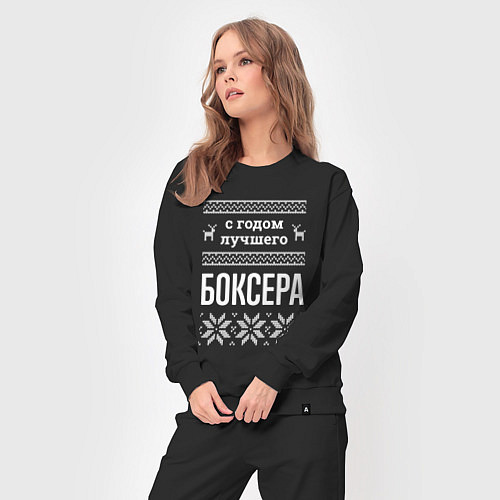 Женский костюм С годом боксера / Черный – фото 3