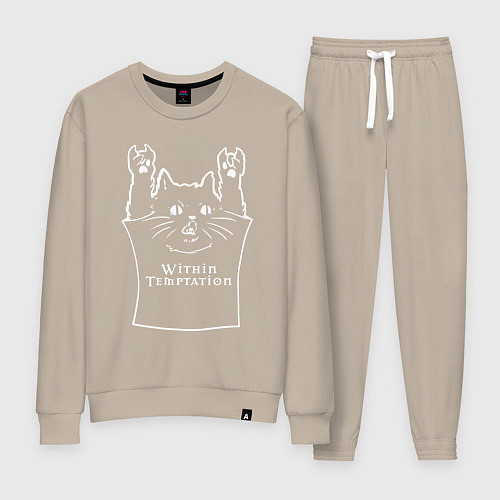 Женский костюм Within Temptation: cat rock / Миндальный – фото 1