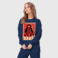 Костюм хлопковый женский Звёздные войны яростный Вейдер, цвет: тёмно-синий — фото 2