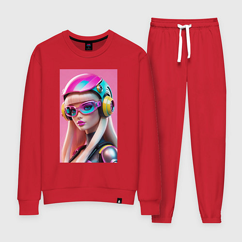 Женский костюм Sweet Barbie - cyberpunk / Красный – фото 1