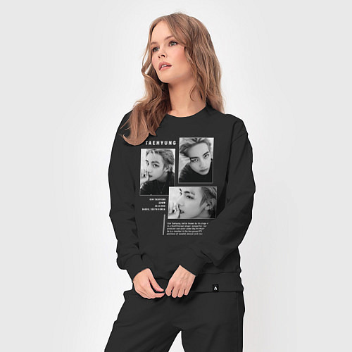 Женский костюм Taehyung bts black-white / Черный – фото 3