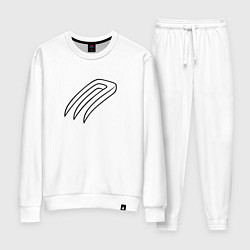 Костюм хлопковый женский Магическая вилка, цвет: белый