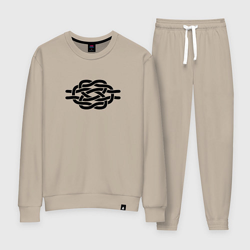 Женский костюм Декоративный узел / Миндальный – фото 1