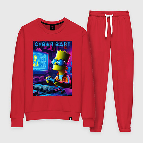 Женский костюм Cyber Bart is an avid gamer / Красный – фото 1