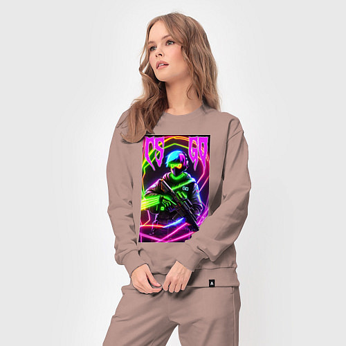 Женский костюм Counter Strike go - neon revolution / Пыльно-розовый – фото 3