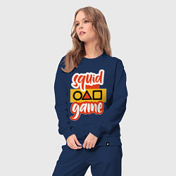 Костюм хлопковый женский Squid game style, цвет: тёмно-синий — фото 2