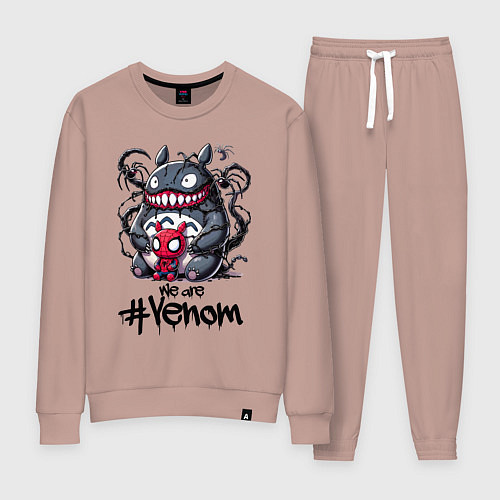 Женский костюм Totoro-Venom and Spider-man / Пыльно-розовый – фото 1