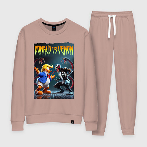 Женский костюм Donald vs Venom - ai art fantasy / Пыльно-розовый – фото 1