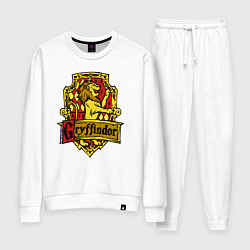 Костюм хлопковый женский Hogwarts - gryffindor logo, цвет: белый