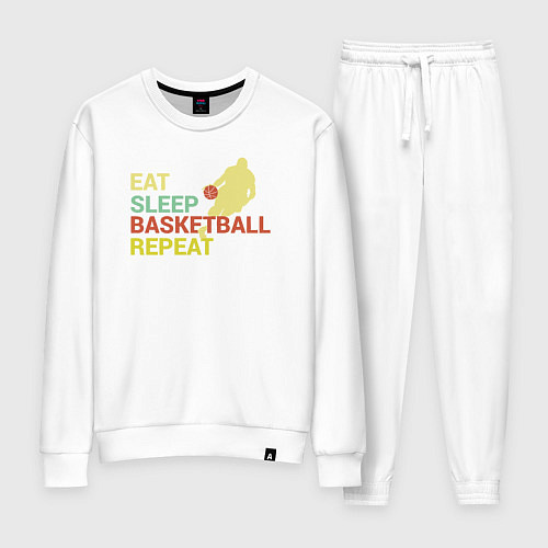 Женский костюм Еда сон баскетбол / Белый – фото 1