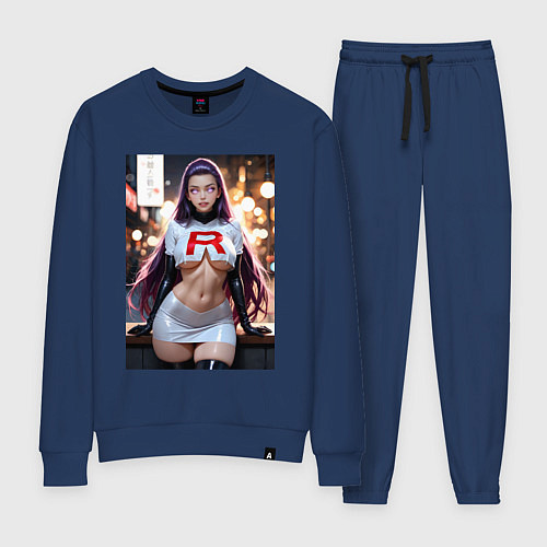 Женский костюм Джесси Команда R Покемон / Тёмно-синий – фото 1