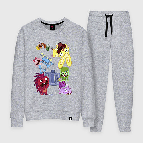 Женский костюм Happy three friends - carousel / Меланж – фото 1