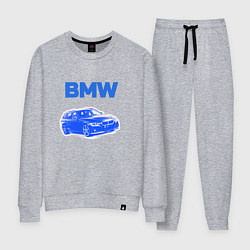 Костюм хлопковый женский Blue bmw, цвет: меланж