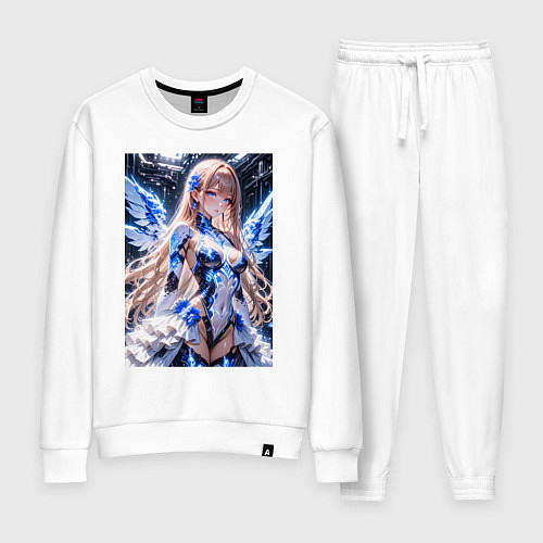 Женский костюм Девушка с кибернетическими крыльями / Белый – фото 1