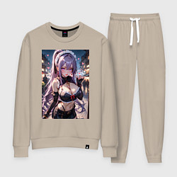 Костюм хлопковый женский Горничная-куноити, цвет: миндальный