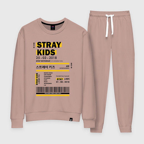 Женский костюм Stray kids ticket / Пыльно-розовый – фото 1