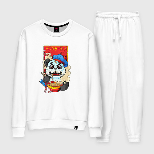 Женский костюм Панда ест лапшу рамен / Белый – фото 1