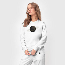 Костюм хлопковый женский Планета арт, коричневая с кольцом, цвет: белый — фото 2