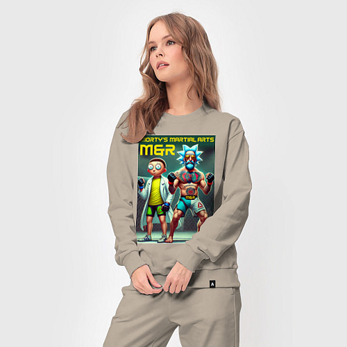 Женский костюм Mortys martial arts - Rick and Morty / Миндальный – фото 3