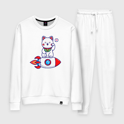 Женский костюм Кот на ракете / Белый – фото 1
