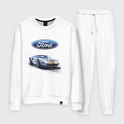 Костюм хлопковый женский Ford motorsport - sketch, цвет: белый
