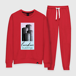 Костюм хлопковый женский Строения Лондона, цвет: красный
