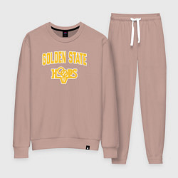 Костюм хлопковый женский Golden State hoops, цвет: пыльно-розовый