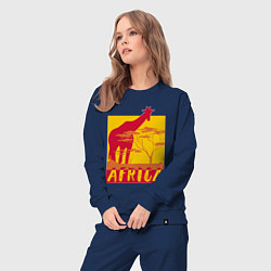 Костюм хлопковый женский Природа Африки, цвет: тёмно-синий — фото 2