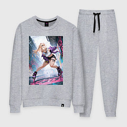 Женский костюм Девушка на роликах исполняет трюки