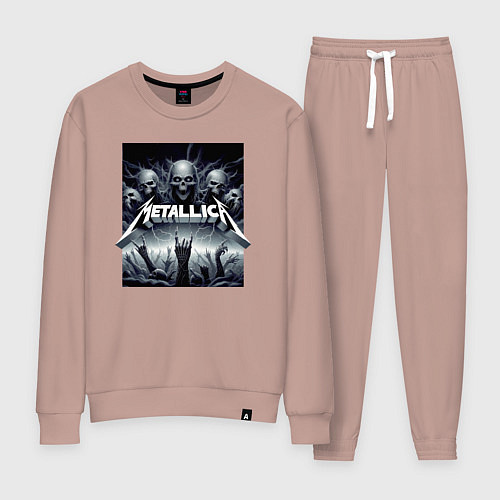 Женский костюм Thrash metal - Metallica / Пыльно-розовый – фото 1
