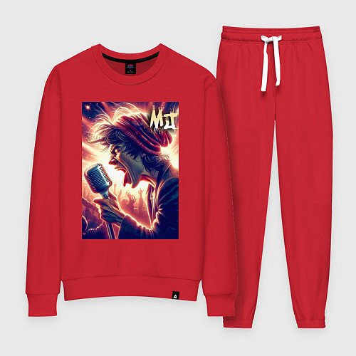 Женский костюм Mick Jagger is vocalist of the Rolling Stones / Красный – фото 1