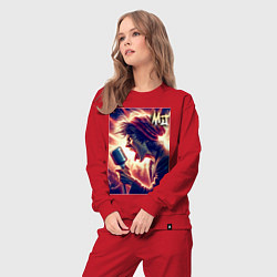 Костюм хлопковый женский Mick Jagger is vocalist of the Rolling Stones, цвет: красный — фото 2