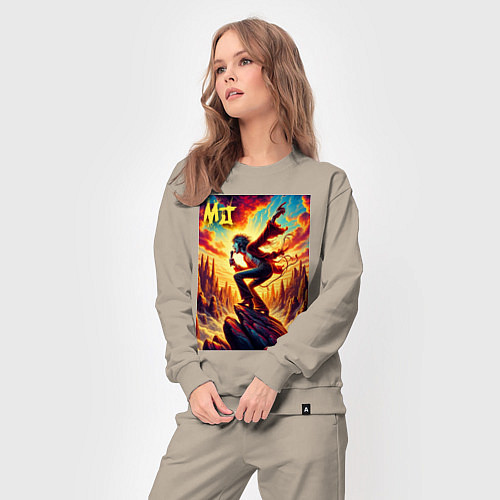 Женский костюм Mick Jagger -mountain fantasy / Миндальный – фото 3