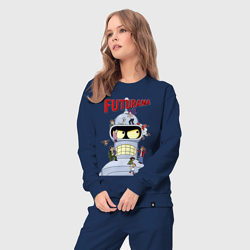 Женский костюм Futurama all / Тёмно-синий – фото 3