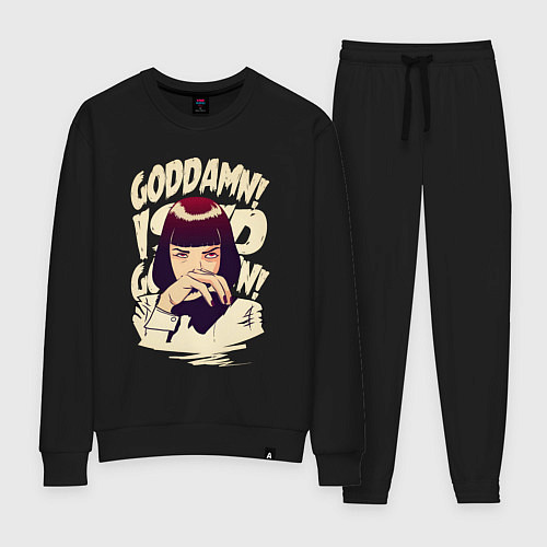 Женский костюм Криминальное чтиво - Мия Уоллес / Черный – фото 1