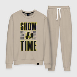 Костюм хлопковый женский Lakers show time, цвет: миндальный