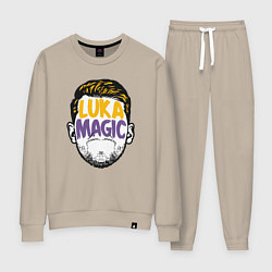 Костюм хлопковый женский Luka magic face, цвет: миндальный