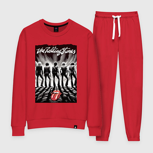 Женский костюм Молодые Роллинги со спины - восход солнца / Красный – фото 1