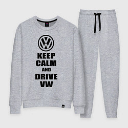 Костюм хлопковый женский Keep Calm & Drive VW, цвет: меланж