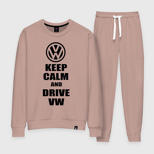 Женский костюм Keep Calm & Drive VW / Пыльно-розовый – фото 1