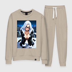 Женский костюм Черная кошка на крыше небоскреба