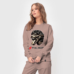 Костюм хлопковый женский Mick Jagger - stylization, цвет: пыльно-розовый — фото 2